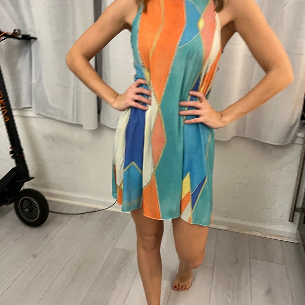 Colorful dress, mini dress, multi color
